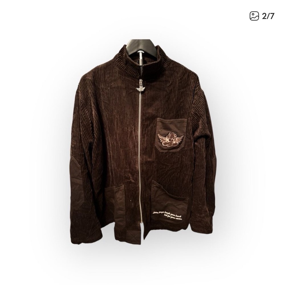 Boys Lie Dark Brown Corduroy Utility Jacket NWOT - Picture 2 of 5